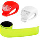 TFY 0081 Dvoudílný set bezpečnostního osvětlení + reflexní pásek, přední a zadní světlo, bílá, červená